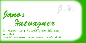 janos hutvagner business card